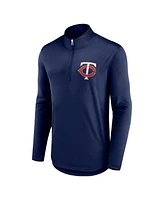Fanatics Men's Navy Minnesota Twins Tough Minded Lightweight Quarter-Zip Pullover Sweatshirt