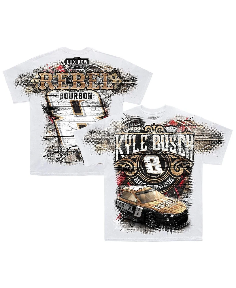 Richard Childress Racing Team Collection Men's White Kyle Busch 8 Rebel T-Shirt