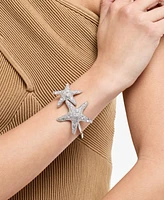 I.n.c. International Concepts Silver-Tone Crystal Starfish Cuff Bracelet, Exclusively at Macy's
