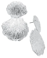 I.n.c. International Concepts Silver-Tone Double Shell Drop Earrings, Exclusively at Macy's