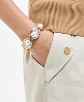 I.n.c. International Concepts Gold-Tone Mother-of-Pearl Stretch Bracelet, Exclusively at Macy's