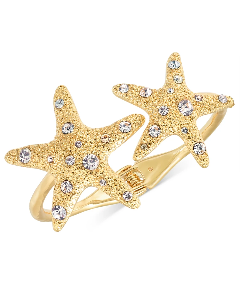 I.n.c. International Concepts Gold-Tone Crystal Starfish Cuff Bracelet, Exclusively at Macy's