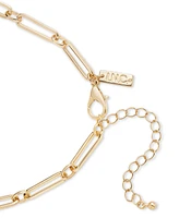 I.n.c. International Concepts Gold-Tone Crystal & Imitation Pearl Curved Bar Statement Necklace, 16-1/2" + 3" extender, Exclusively at Macy's