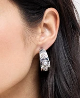 I.n.c. International Concepts Silver-Tone Crystal Hoop Earrings, Exclusively at Macy's