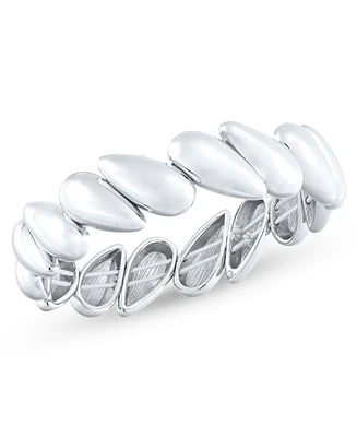 On 34th Puffy Silver-Tone Teardrop Stretch Bracelet, Exclusively at Macy's