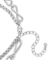 On 34th Silver Tone Link Multi-Row Necklace, Exclusively at Macy's