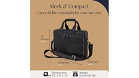 Luxorro Slim Leather Briefcase - Sleek & Elegant Perfect for Daily Usage