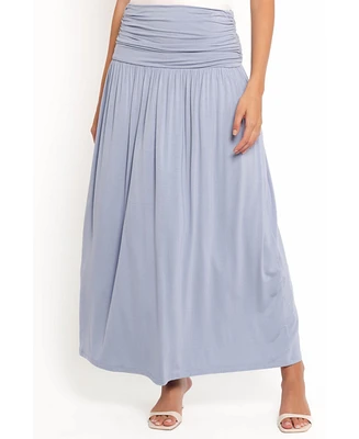 Petal and Pup Women's Lavia Ruched Knit Maxi Skirt