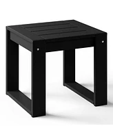 Modern Outdoor Hdpe Rectangle Patio Side Table