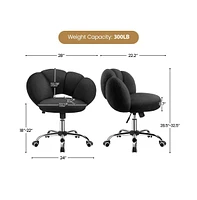 Yaheetech Boucle Upholstered Home Office Chair