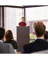 Wooden Floor Standing Podium Speaking Lectern