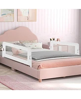 Gouun Foldable Bed Rail Swing Down Baby Bed Guard Rail