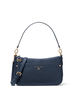 Michael Kors Women's Jet Set Charm Top Zip Leather Convertible Crossbody Shoulder Bag