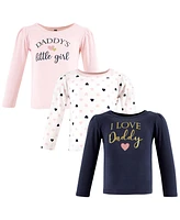 Hudson Baby Baby Girls Hudson Long Sleeve T-Shirts Daddy Pink Navy, 18-24 Months