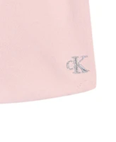 Calvin Klein Big Girls Fleece Raw Edge Shorts
