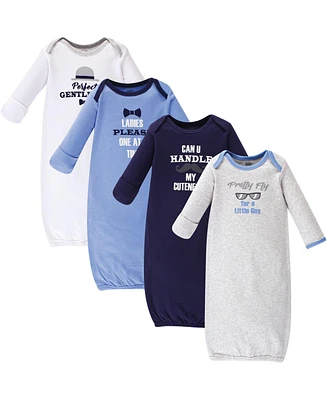 Luvable Friends Baby Boys Cotton Gowns, Gentleman, Preemie/Newborn