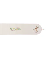 Design Imports Spring Bunny Embellished Cotton Reversible Table Runner, 14"x72"
