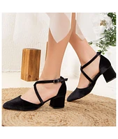 Dolly Low Block Heel Pumps