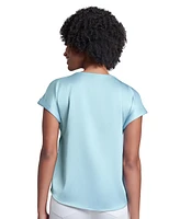 Jones New York Women's Side-Button Short-Sleeve Top