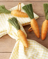 Design Imports Carrot Napkin Ring, Set of 4