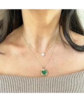 Malachite Lace Heart Charm