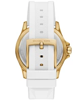Michael Kors Women's Everest Three-Hand White Silicone Watch, 40mm