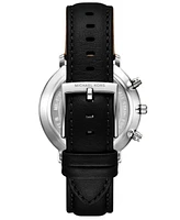 Michael Kors Men's Blake Multifunction Black Leather Watch, 42mm