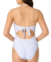 Salt + Cove Juniors' Bow Cutout One-Piece Swimsuit, Exclusively at Macy's
