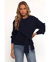 Petal and Pup Women's Ettie Wrap Side Tie Knit Sweater