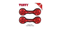 Tuffy Ultimate 2 Ball Tug Red Paw, 2 Pack Durable Squeaky Dog Toy