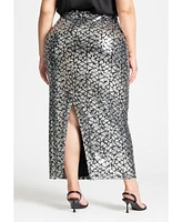 Eloquii Plus Size Maxi Sequin Skirt