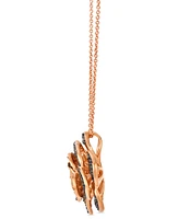 Le Vian Chocolate Ombre Diamond Rose Adjustable 20" Pendant Necklace (1-1/2 ct. t.w.) in 14k Rose Gold