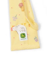 John Deere Baby Girls Animals Ribbed Zip Up Sleep N' Play Coverall