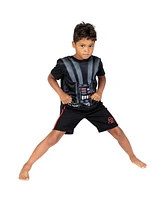 Star Wars Darth Vader Costume T-Shirt Shorts & Cape 3 Piece