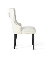 Velvet Upholstered Tufted Dining Chairs (Set of 6)