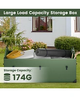 Waterproof Outdoor Storage Box with Ventilated Window, Adjustable Snap