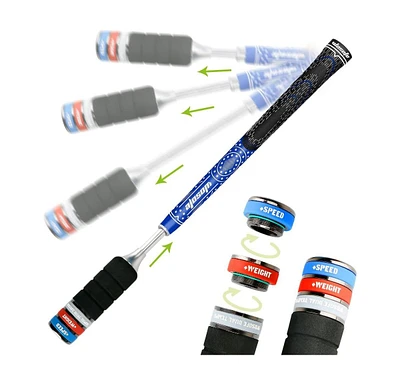 Wosofe Golf Swing Trainer Automatic Spring Retraction Anti-Slip Grip Speed Weight Configuration Accessories Aid Correction Strength Grip Sound Rhythm