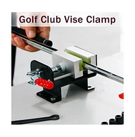 Wosofe Golf Club Regrip Vise Tool Golf Club Gripping Station Quick Shaft Clamp Grip replacement tool package Rubber Non-Slip Manual Handle Easy to Ins