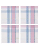 Design Imports Oh Hoppy Day Plaid Cotton Napkins, Set of 4