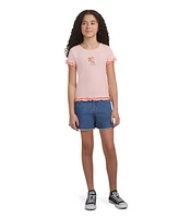 Levi's Big Girls Floral Embroidery Knit Top