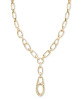 Style & Co Gold-Tone Hammered Sculptural Lariat Necklace, 18" + 3" extender, Exclusively at Macy's