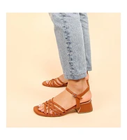 Alterre Women's Cognac Jackie Customizable Bell Sandals