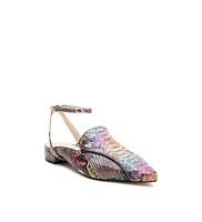 Alterre Women's Painted Snake Marilyn Customizable Pointed Loafer Slides