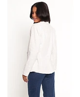 Petal and Pup Women's Darian Lace Knit Single Button Blazer