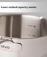 Alva Maestro 5-Piece Premium Stainless Steel Cookware Set - Non-Toxic, Pfas/Pfoa/Ptfe-Free Pots and Pans - Induction & All Stovetop Compatible