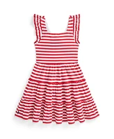 Polo Ralph Lauren Toddler and Little Girls Striped Ruffled Jersey Dress