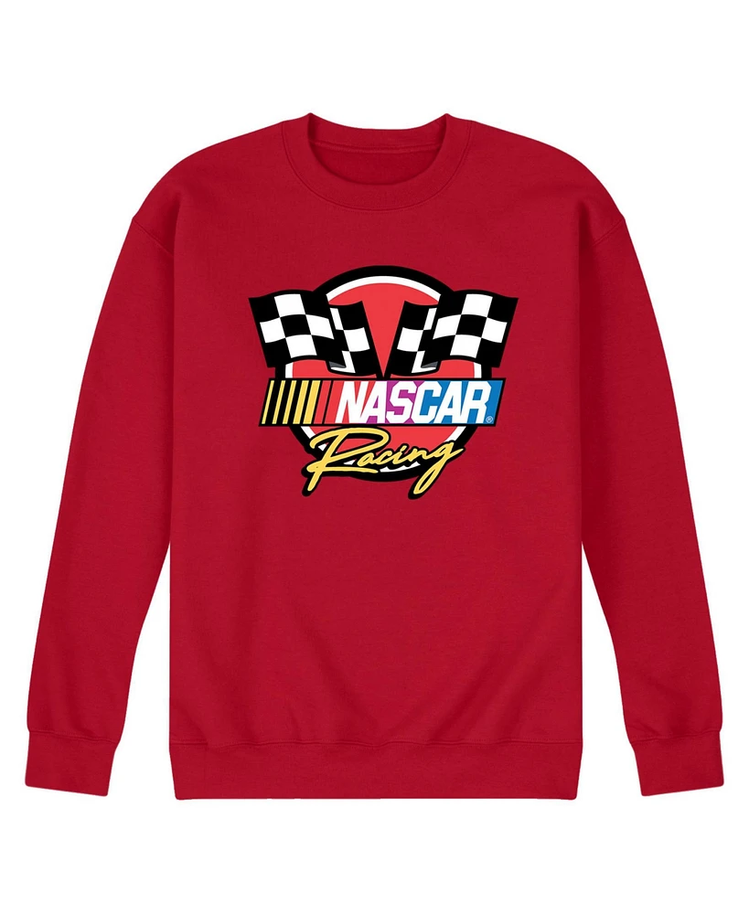Airwaves Men's Nascar Racing Logo Long Sleeve Fleece T-Shirt