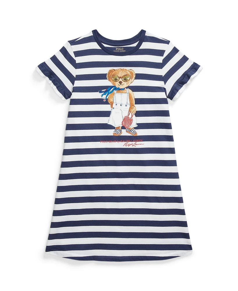 Polo Ralph Lauren Big Girls Striped Bear Dress