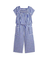 Polo Ralph Lauren Toddler and Little Girls 2-Piece Striped Top Cropped Pant Set