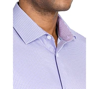 Men's Recycled Slim Fit Check 4-Way Stretch Performance Dress Shirt